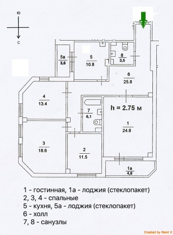 Продам четырехкомнатную вторичку 122.0 м этаж 13/17 город Москва метро Варшавская ЮАО Нагорный улица Болотниковская 5/3